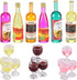 Sumind 18 Pieces Dollhouse Wine Bottles, Miniature Glass Goblet Cups, Red Wine Style Kitchen Accessories for Dollhouse