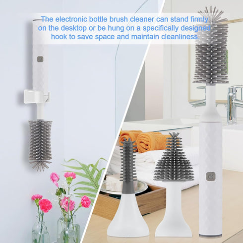 4 Set Electric Bottle Brush, Piece Bottle Brush with Baby Bottle Brush Cleaner, Nipple Brush, Pacifier Cleaner, Straw
