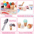 3-5, Sets 3 4 5 Wooden Ice Cream Toys for Toddlers Kids Wooden Toys Play Kitchen Accessories, Play Food for Kids
