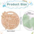lasuroa Please Do Not Touch or Kiss Baby Sign, Wooden Round Baby Stroller Tag with Ribbon Please Dont Touch Sign No
