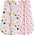BSTOPPT Newborn Sleep Sack Baby Swaddle,Baby Wearable Blanket,Baby Sleeping Bag (Floral&Heart, 3-6
