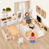 Set, 36PCS 5 4 3 4 5 6 Toyssa Dollhouse Furniture Beech Wood and Plastic Miniature Doll House Accessories with Modern