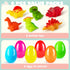 6 3+ JOYIN Pcs Prefilled Easter Eggs with Floating Dinosaur Light-up Bath Toys, Luminous Bathtub Toys for Kids Easter