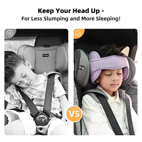 Baby Head Support for Car Seat, Car Seat Head Support for Toddler, Head Band Strap Headrest, Car Seat Headrest Pillow