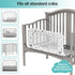 35.3" NUTIKAS Crib Rail Guard for Toddlers - Toddler Bed Rails Convertible Safety Side Protector Swing Down Mesh