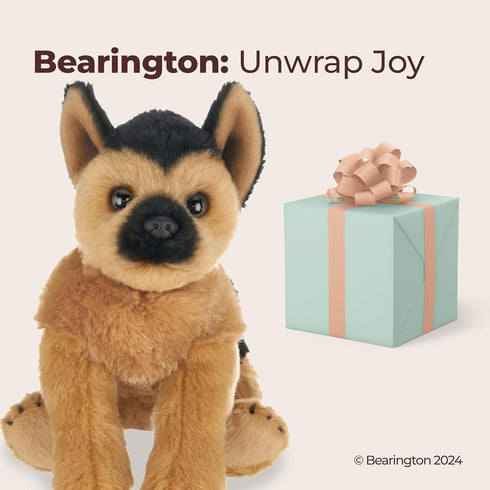 Bearington Lil' Chief The German Shepherd Stuffed Animal, 6.5 Inch Dog Plush Toy
