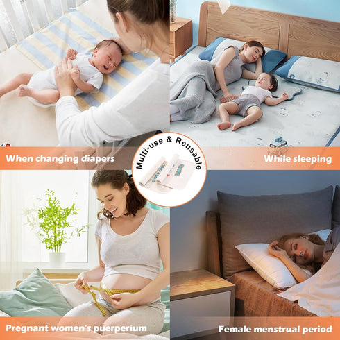 1 Pcs 23.6 * 31.5 Inch Waterproof Changing Pads for 0-3 Years Old Baby, Cute Leak Proof Crib Diaper Pads, Portable
