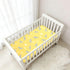 miaozhen 1 Pack 52x28 Cotton Crib Sheets for Baby Boys Girls Comfy Breathable Style Zebras Sun Pastel Yellow Toddler