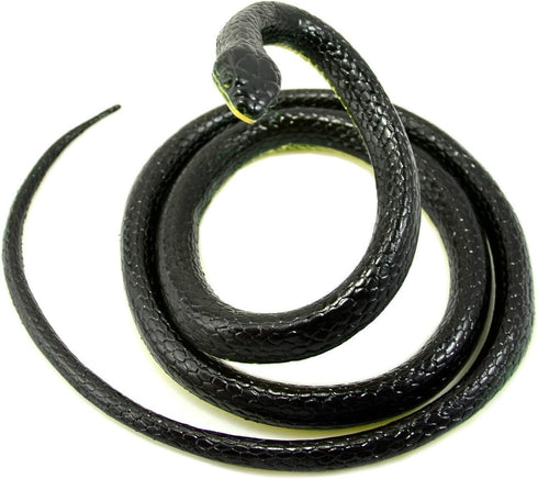 Paialco Realistic Rubber Snake Toy, 52 Inch Long (Black)