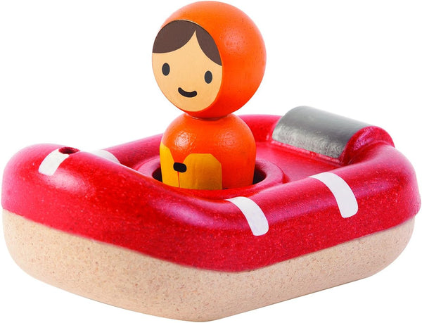 PlanToys Coastguard Bath and Water Play Toy (5668), Eco-Friendly Rubberwood with Non-Toxic Paints and Dyes