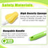 INVODA 12 Piece Sponge Nipple Bottle Brushes, Baby Bottle Brush with Nipple Cleaner, Replacement Heads, Straw Brushes