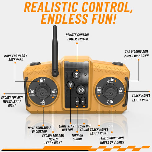 3 1 14 3-12 2.4GHz 6 7 8 9 10 kolegend in Remote Control Excavator Toy Channel RC Excavator Toy for Boys