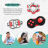 3 Pieces Handheld Mini Sensory Fidget Toy Set - Includes Roller Chain and Key Flippy Chain for Stress Relief