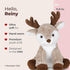 11.5" Bearington Reiny Christmas Reindeer Stuffed Animal - Soft Christmas Reindeer Plush Toy with Scruffy Fur