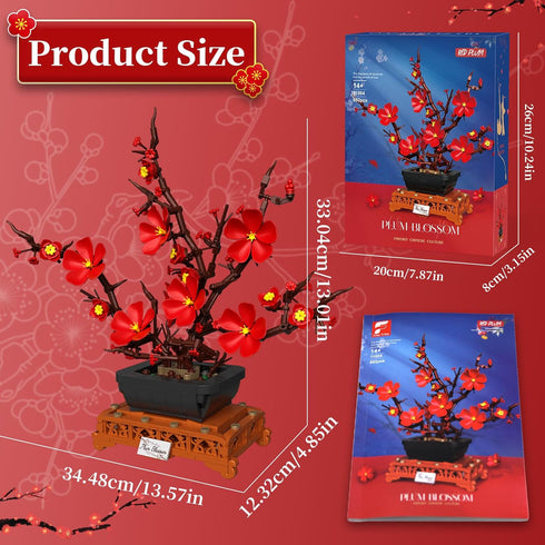 Sets 692PCS kiothdre Plum Blossom Building for Adults Women- Flowers Bouquet Botanical Collection Blocks Kit