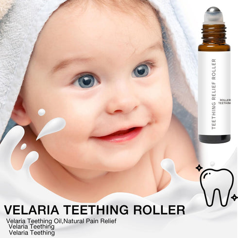 Traboto 3Pcs Teething Roller All Natural for Babies, Velaria Teething Roller, Baby Teething Oil Roller, Velaria Natural