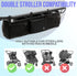 Cozee & Co. GT2 Double Stroller Organizer for Bob Duallie and Baby Jogger City Mini - Double Parent Stroller Caddy