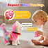 Marsjoy Set Rainbow Walking Cat Toy for Kids Kitty Toys for Girls Kitten that Talking Meows Singing Dancing Repeat What