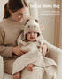 1 Pack, Blissful Diary Muslin Baby Hooded Towel Soft & Absorbent Bath Towel for Infant, Toddler, Unisex, Baby Gift