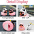 wonuu Pink Duck Car Dashboard Decorations Rubber Duck Car Ornaments with Propeller Helmet Sunglasses Gold Chain