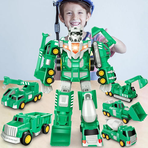 Laradola 5 in 1 Construction Toys for Kids Ages 4-8, Transform Robot Cars, STEM Building Gifts for Boys Girls