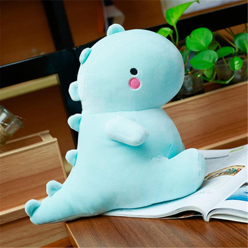 Cute Dinosaur Plush Toys, Fat Dinosaur Stuffed Dolls, Soft Dino Plushie, Birthday Gifts for Kids, Blue 12 inch