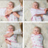 Set 0-3 3 Pack Ziggy Baby Baby Girl Swaddle Blanket Adjustable Wrap Size Small/Medium, Months - - Pink Peony, Pink