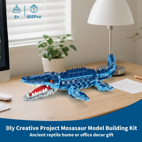 Sets,805 Set,STEM Mosasaur Dinosaurs Building Pcs Ocean Animal Building Toys,Sea Creatures Creativit Model Building