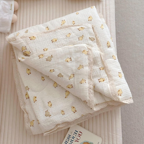 47x59 Inch,1.5 BuLuTu Baby Toddler Muslin Blanket| Crib Baby Quilts| Cot Comforter| Nursery Bed Throw Blanket| Toddler