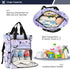 Jihqo Backpack 10L Diaper Bag Cute Bats Starry Sky Travel Diaper Bags for Women, Functional Baby Changing Bag