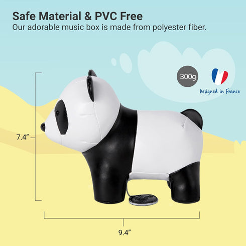 Little Big Friends Musical Friends - Pull String Cord Musical Toy for Baby, Easy to Clean, Luca The Panda