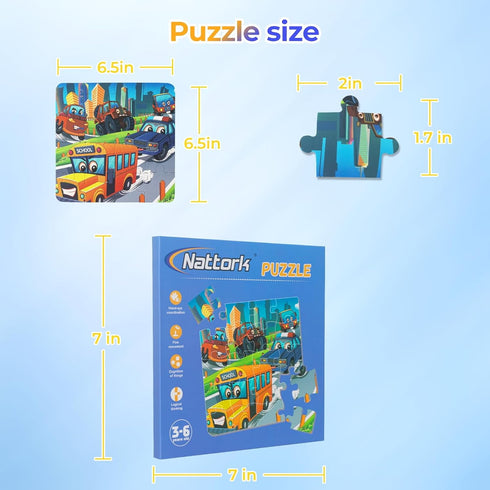 3-6 3-6,Learning 3 4 5 6 Nattork Magnetic Puzzle Book for Toddlers Girls Boys,New Vehicle Travel Puzzles Game for Kids