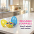 PNIOTAIN 6 6 Inch Pcs Large Easter Eggs Fillable, Colorful Jumbo Plastic Empty Egg Stand Upright for Easter Eggs Hunt