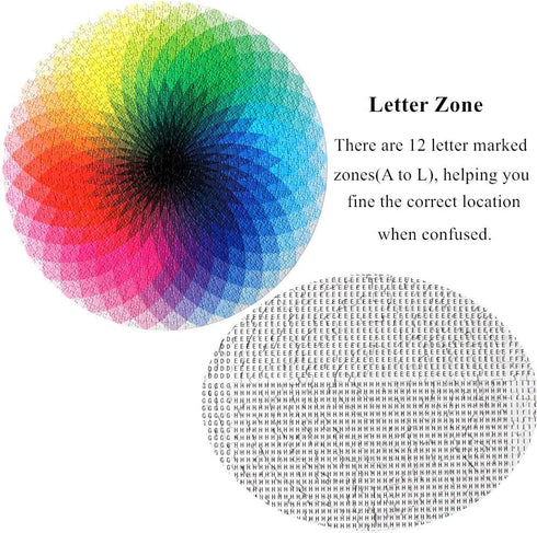 Moruska 1000 Piece Puzzles for Adults Teen - Gradient Color Rainbow Large Round Jigsaw