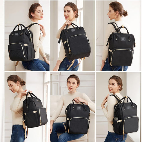 Backpack ANWTOTU Baby Diaper Bags with Changing Station,Waterproof Diaper Bag for Moms Dads with USB Charging
