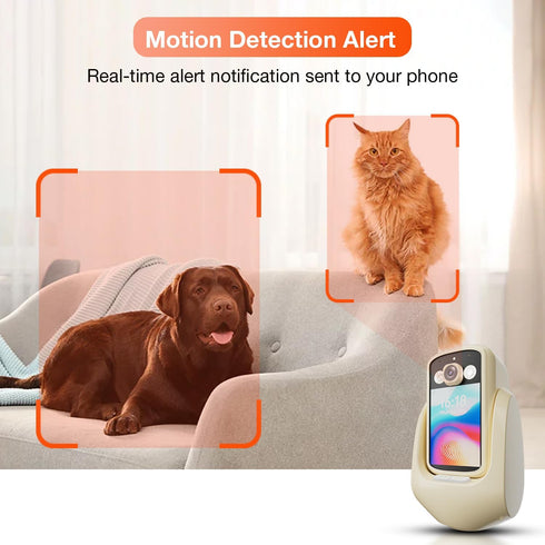 sekyo 2-Way 2.8" 360 Video Calling Camera with Display, In-House Monitoring Pet Camera with Speaker, View PTZ WiFi AI