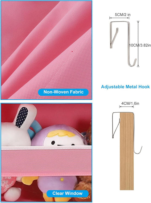 Closet (6 Over Door Hanging Organizer, No Tilt Baby Organizer for Diaper Kids Toys, Hanging Organizer Storage