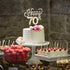LINGTEER Happy 70th Birthday Gold Rhinestone Cake Topper, Cheers to 70th Birthday Party Decorations