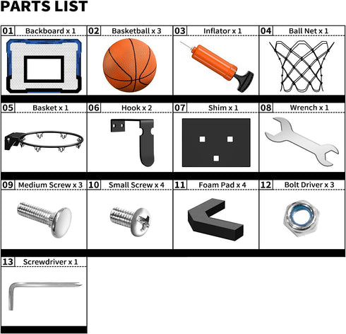 QDRAGON Mini Basketball Hoop for Indoor Fun