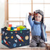 36L Clastyle Rocket Astronaut Shelf Basket for Boys Cosmic Planet Universe Blue Storage Bin Rectangle Clothes Books Toy