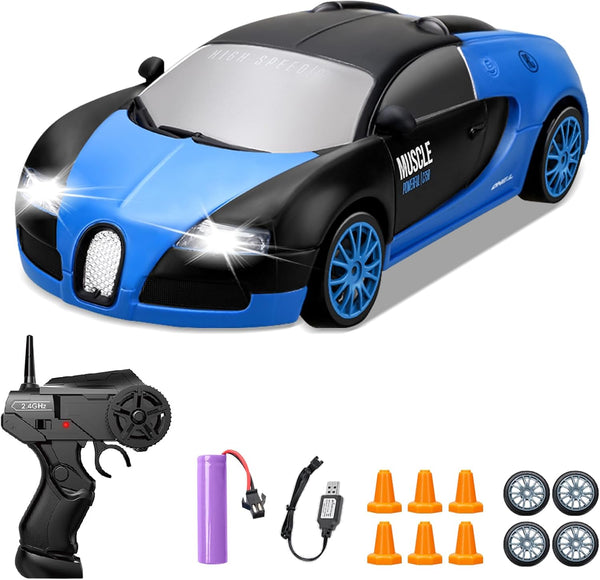 RC Drift Car, 1:24 4WD Drifting RC Cars 2.4GHz High Speed Remote