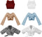 Bencailor 6 Pcs Doll Clothes for 11.8 Inch Doll Clothing Outfit Accessories