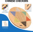 GSE Games & Sports Expert 15" Jumbo Oak Wood Chinese Checkers Board Game Set with Colorful Marbles