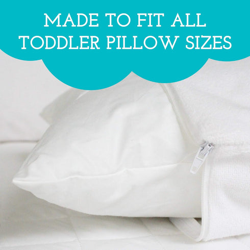 Little Sleepy Head Toddler Travel Pillow Protector for Pillows 13x18 and 14x19 (1-Pack)