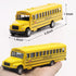 2 Pack 5.5" Pull Back Yellow School Bus Toy Playset, Durable Die-cast Metal Vehicles, Party Favors