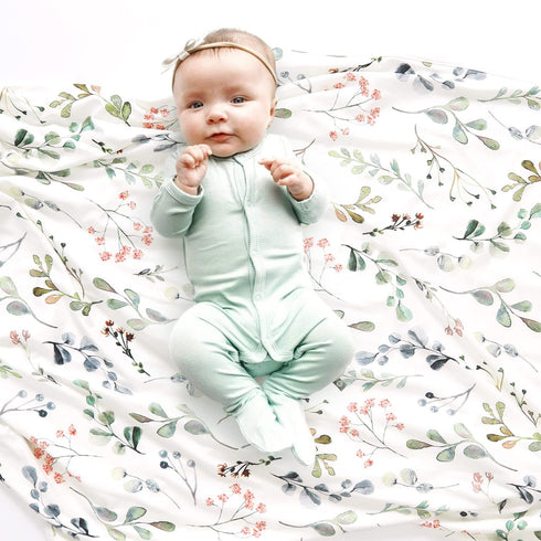 2 Pack 34 44 GRSSDER Baby Blankets Super Soft Jersey Knit Swaddle Blankets for Baby Girls and Boys, Double Layer