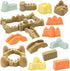 YIDESTARS Kit,2.2lbs W/4 Trucks,1 Sandbox,8 Signs,8 2-8 Play Construction Sand Magic Sand Large Take Apart Construction