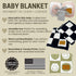28"x40" L+L USA Checkered Baby Blanket - DreamSoft Knit Throw for Crib, Stroller or Car Seat - Soft Blanket/Newborn