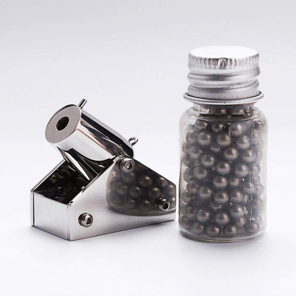 TIETHEKNOT Mini Pocket Artillery Cannon Military Model Kits - Metal Big Gun with Pellets for Decoration Collection
