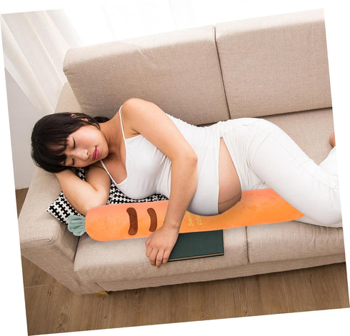 Ergonomic Cervical and Lumbar Support Pillow - Carrot Design for Multi-Functional Use